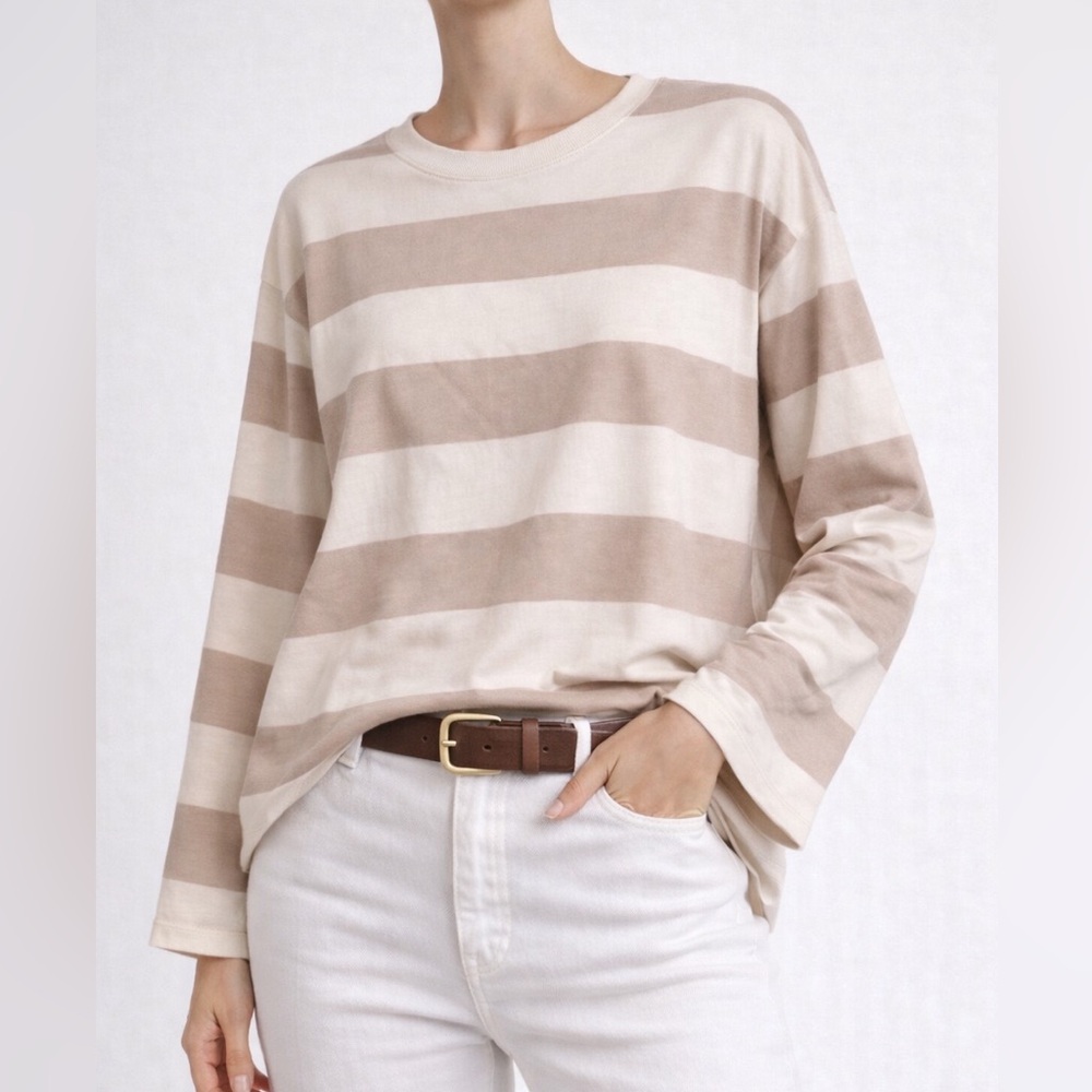 H&M Striped Cotton Long Sleeve Shirt size medium